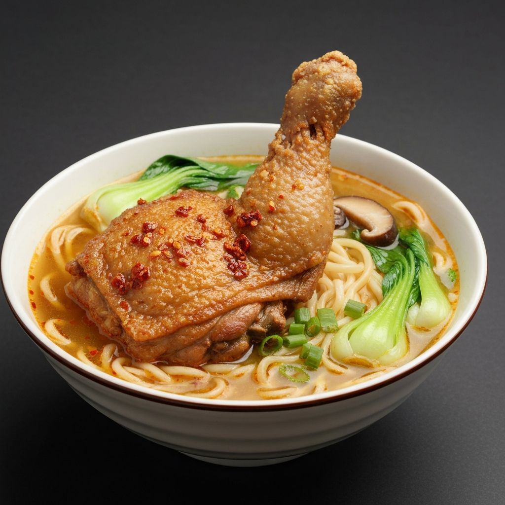 香辣鸡腿面